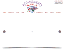 Tablet Screenshot of hummingbirdherbals.com